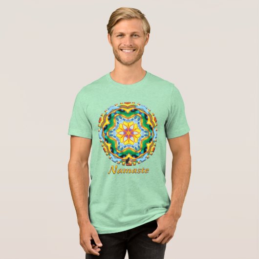 ヘリオス・ナマステ・万華鏡 トライブレンドＴシャツ (正面全面)