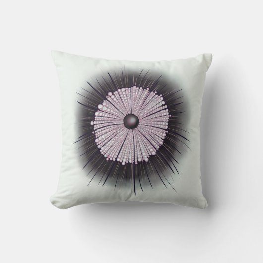 ヘリオゾア微生物学ギークデジタルアート クッション (正面)