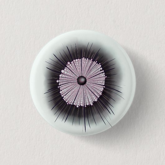 ヘリオゾア微生物学デジタルアート 缶バッジ (正面)