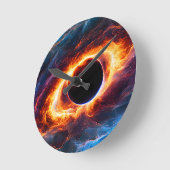 "ヘリオニス" – 星雲と銀河系 ラウンド壁時計 (傾斜)