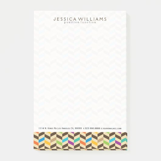 ヘリカラフルンボーン幾何パタモダンーン ポストイット (正面)