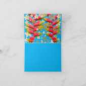 ヘリコニアとプルメリアの花 サンキューカード (内部)