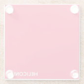 ヘリコニアの赤い色名 ガラスコースター (裏面)