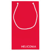 ヘリコニアの赤い色名 スモールペーパーバッグ (裏面)