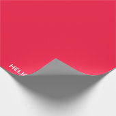 ヘリコニアの赤い色名 ラッピングペーパー (角)