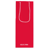 ヘリコニアの赤い色名 ワインギフトバッグ (正面)