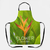 ヘリコニアフラワーズボタニカルプラントガーデンデザイン エプロン (正面)