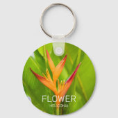 ヘリコニアフラワーズボタニカルプラントガーデンデザイン キーホルダー (正面)