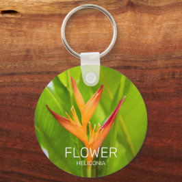 ヘリコニアフラワーズボタニカルプラントガーデンデザイン キーホルダー