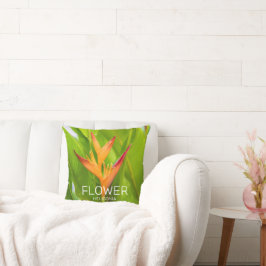 ヘリコニアフラワーズボタニカルプラントガーデンデザイン クッション