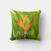 ヘリコニアフラワーズボタニカルプラントガーデンデザイン クッション (正面)