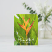 ヘリコニアフラワーズボタニカルプラントガーデンデザイン シーズンポストカード (スタンド正面)