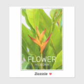 ヘリコニアフラワーズボタニカルプラントガーデンデザイン シール (シート)