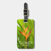 ヘリコニアフラワーズボタニカルプラントガーデンデザイン ラゲッジタグ (正面縦)