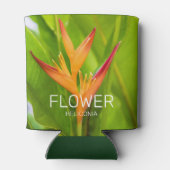 ヘリコニアフラワーズボタニカルプラントガーデンデザイン 缶クーラー (裏面)