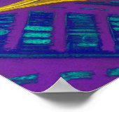 ヘリコニアフラワートロピック植物性はっきりしたフローラバー ポスター (角)