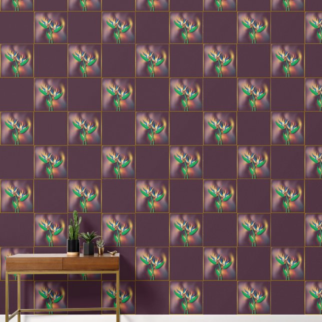 ヘリコニアフラワーブーケ 壁紙 (廊下)