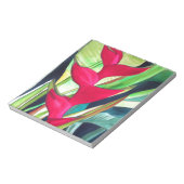 ヘリコニアロブスタークロートロピカルウォーター色の花 ノートパッド (回転)