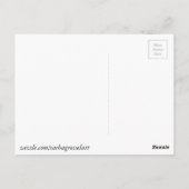 ヘリコニアロブスタークロー熱帯水彩カラーフラワー ポストカード (裏面)