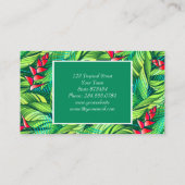 ヘリコニア熱帯フローラ 名刺 (裏面)