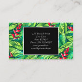 ヘリコニア熱帯フローラ 名刺 (裏面)