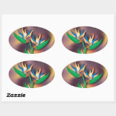 ヘリコニア 楕円形シール (シート)