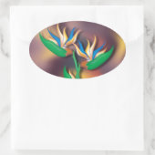 ヘリコニア 楕円形シール (バッグ)