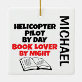 ヘリコプタパイロット読のカスタム セラミックオーナメント (裏面)