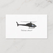 ヘリコプタパーソナライズされたパイロット 名刺 (裏面)