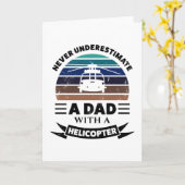 ヘリコプターおもしろいギフトのお父さんの日とのパパ カード (黄色い花)