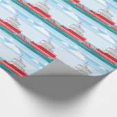 ヘリコプターが付いている沿岸警備隊の船 ラッピングペーパー (角)