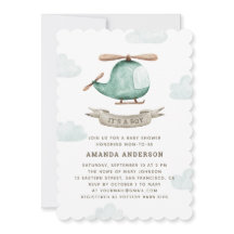 ヘリコプターと空 | Boy Aviation Baby Showerだ