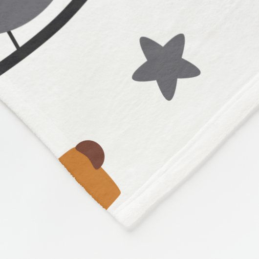 ヘリコプターと車キッドおもちゃパターン&ボーイネーム フリースブランケット (角)