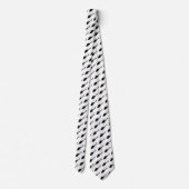 ヘリコプターのシルエット（白黒） ネクタイ (裏面)