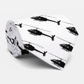 ヘリコプターのチョッパーのシルエットは色をカスタマイズ ネクタイ (ロール)