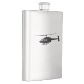 ヘリコプターのチョッパーのシルエットは色をカスタマイズ フラスク (右)