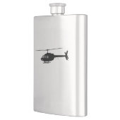 ヘリコプターのチョッパーのシルエットは色をカスタマイズ フラスク (左)