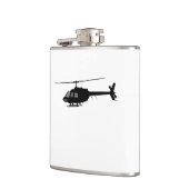 ヘリコプターのチョッパーのシルエットは色をカスタマイズ フラスク (左)