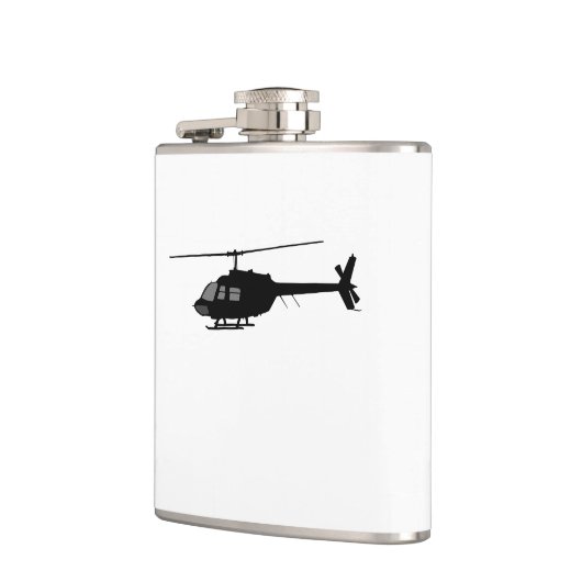 ヘリコプターのチョッパーのシルエットは色をカスタマイズ フラスク (左)