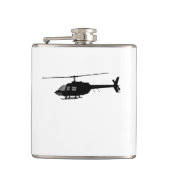 ヘリコプターのチョッパーのシルエットは色をカスタマイズ フラスク (正面)