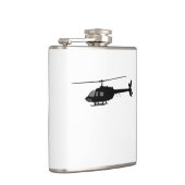 ヘリコプターのチョッパーのシルエットは色をカスタマイズ フラスク (右)