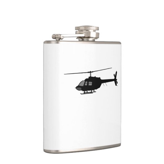ヘリコプターのチョッパーのシルエットは色をカスタマイズ フラスク (右)