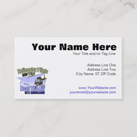 ヘリコプターのパイロットは飛びません… [OH-58] 名刺 (正面)