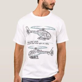 ヘリコプターのパイロット技術図面ベクター デザイン Tシャツ