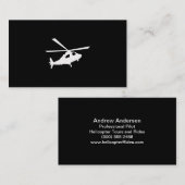 ヘリコプターのパイロット 名刺 (正面/裏面)