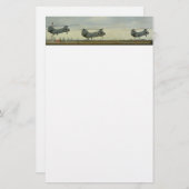 ヘリコプターのパッド 便箋 (正面/裏面)