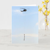 ヘリコプターの挨拶状 カード (黄色い花)