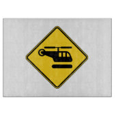 ヘリコプターの注意標識 カッティングボード (正面)