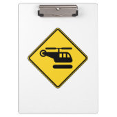 ヘリコプターの注意標識 クリップボード (正面)