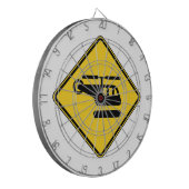 ヘリコプターの注意標識 ダーツボード (正面左)